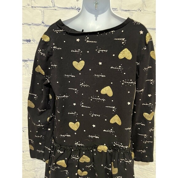 BCBGirls Cotton Spandex Love Dress Black And Gold Large 8/10 - Picture 4 of 7